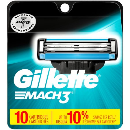 Case of 36-Gillette Mach 3 Refill Blades 10 By Procter & Gamble Dist Co USA 