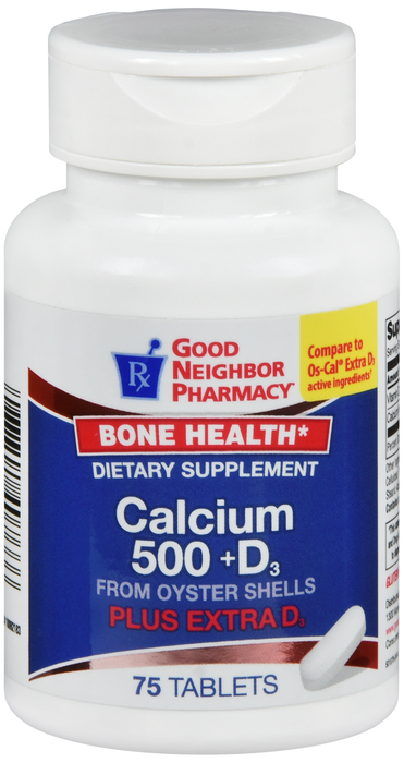 GNP Calcium+D 500 mg Tab 75 By GNP Items USA 