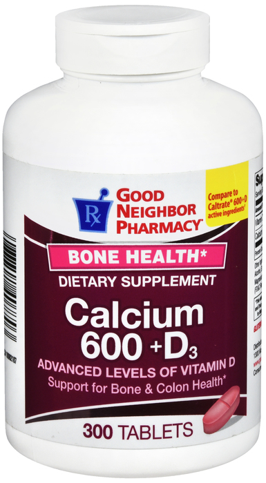 GNP Calcium+D 600 mg Tab 300 By GNP Items USA 