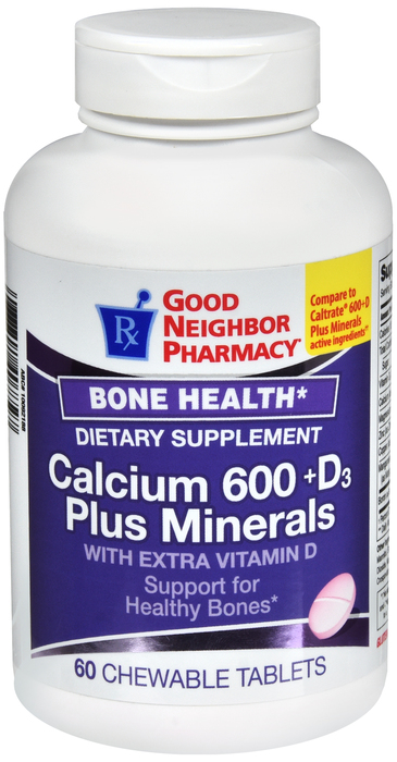 GNP Calc+D +Min 600 mg Chewable 60 By GNP Items USA 