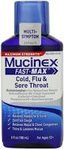 Pack of 12-Mucinex Liquid Cold, Flu And Sore Throat 6 oz Liquid 6 oz By RB Health  USA 