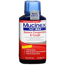 Case of 6-Mucinex Liquid Severe Congestion And Cough Liquid 6 oz By RB Health  USA 