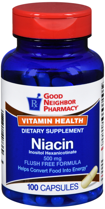 GNP Niacin Fl Free 500 mg Capsule 100 By GNP Items USA 