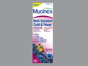 Case of 6-Mucinex Child Cold Fever Berry Liquid 4 oz By RB Health  USA 
