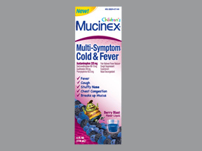 Mucinex Child Cold Fever Berry Liquid 4 oz By RB Health  USA 