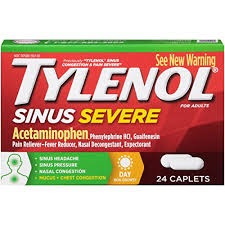 Case of 48-Tylenol Sinus Severe Day Caplet 24 By J&J Consumer USA 