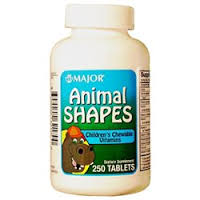 Animal Shapes Chewable Generic Flinstone Chewable 250 By Major Pharma USA 