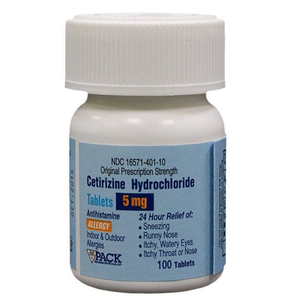 Cetirizine 5 mg Tablet 100 By Rising Phar (Somerset) USA 