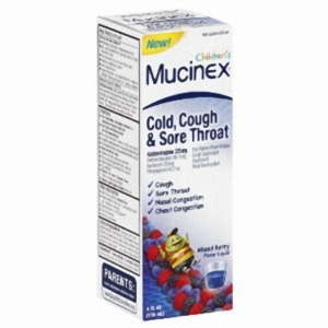 Case of 6-Mucinex Child ml T Sym Cld&Sr Trhtbry Liquid 4 oz By RB Health  USA 
