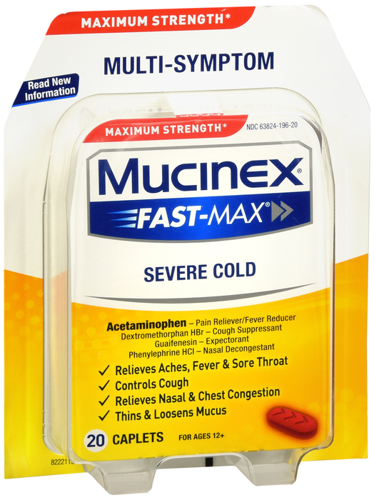 Mucinex Fast-Max Cld/Flu Aio Caplet 20 By RB Health  USA 