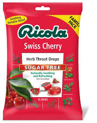 Pack of 12-Ricola Bag Sugar Free Cherr Lozenge 45 By Ricola USA 