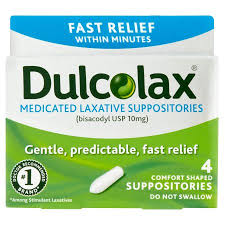 Pack of 12-Dulcolax 10 mg Suppository 4 By Chattem Drug & Chem Co USA 