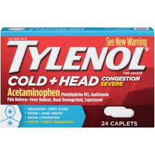 Case of 48-Tylenol Cold Head Congestion Severe Caplets Capsule 24 By J&J Consumer USA 