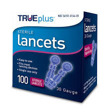 Pack of 12-Trueplus Lancet 30G 100 By Trividia Health -OTC USA 