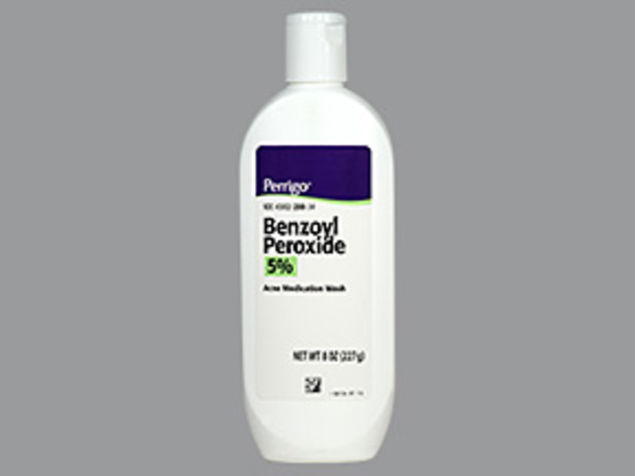 Case of 24-Benzoyl Peroxide 5 % Liquid Wash 5% 8 oz By Perrigo Co USA 