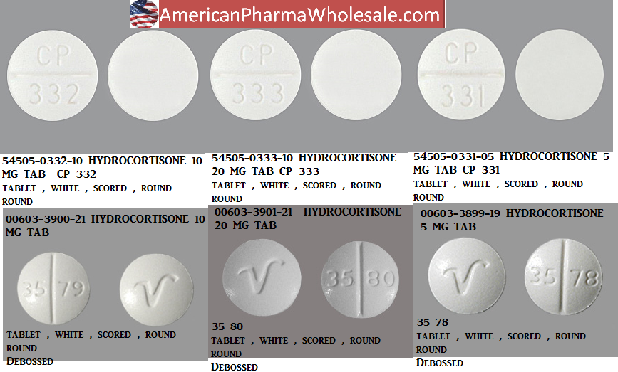 Rx Item-Hydrocortisone 20MG 100 Tab by Greenstone Pharma USA 