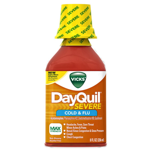 Pack of 12-Dayquil Severe Liquid 8 oz By Procter & Gamble Dist Co USA 