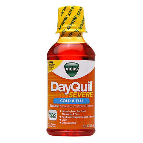 Pack of 12-Dayquil Severe Liquid 12 oz By Procter & Gamble Dist Co USA 