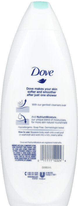 Case of 4-Dove Body Wash Sensitive Skin Wash 22 oz By Unilever Hpc-USA 