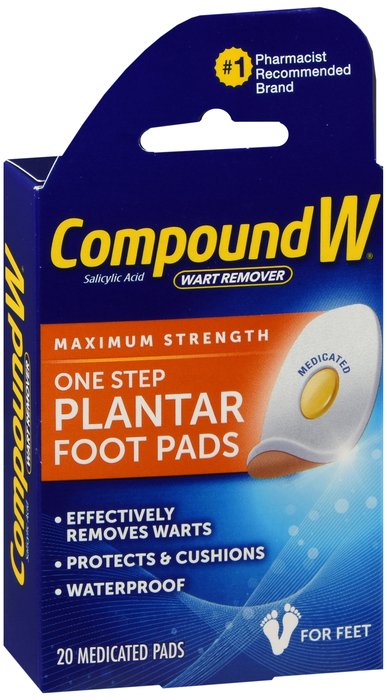 Compound W One Step Pad For Feet Pad 20 By Medtech USA 
