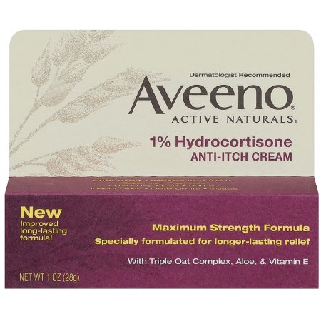 Aveeno Active Naturals 1% Hydrocortisone Anti-Itch Cream 1 oz By J&J Consumer USA 