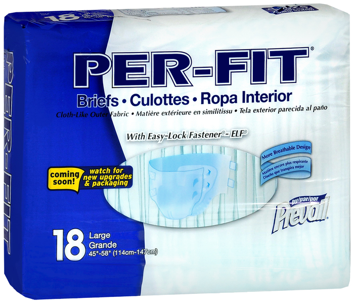 Brief Per-Fit Ad Large Brief 4X18 Brief 4X18 By First Quality Prod USA 