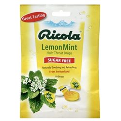 Case of 24-Ricola Throat Drops Sugar Free Lemon Mint Lozenge 19 By Ricola USA 