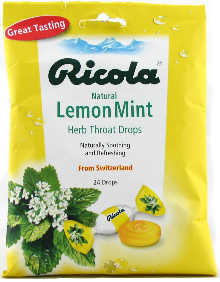 Case of 24-Ricola Throat Drops Lemon Mint Lozenge 24 By Ricola USA 