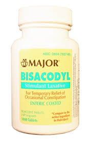 Pack of 12-Bisacodyl 5 mg EC Tab 5 mg EC 100 By Major Pharma USA 