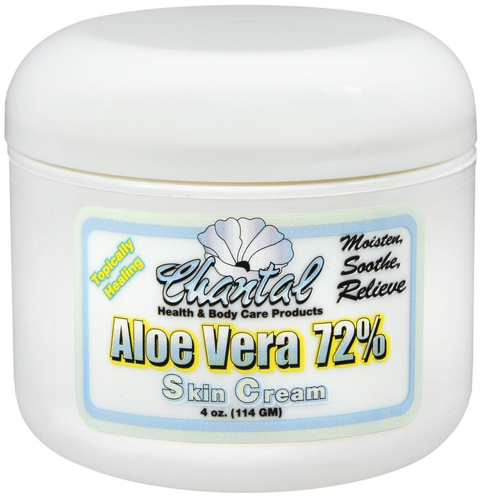 Aloe Vera 72% Skin Cream 4 oz By National Vitamin Co USA 