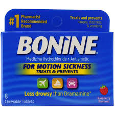 Pack of 12-Bonine 25 mg Chewable Tablet 16 By Emerson Healthcare USA 
