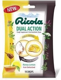 Pack of 12-Ricola Dual Action Honey Lemon Lozenge 19 By Ricola USA 