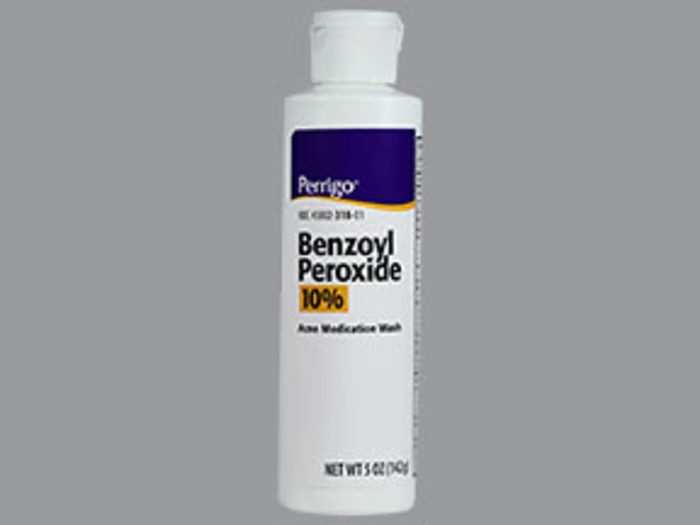 Pack of 12-Benzoyl Peroxide 10 % Liquid Wash 10% 5 oz By Perrigo Co USA 