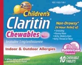 Claritin Child 5 mg 24HR Chewable 5 mg 10 By Bayer Corp/Consumer Health USA 