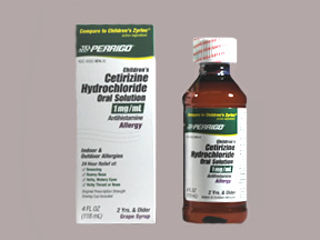 Cetirizine 1Mg/ ml Syrup 4 oz By Perrigo Co USA 
