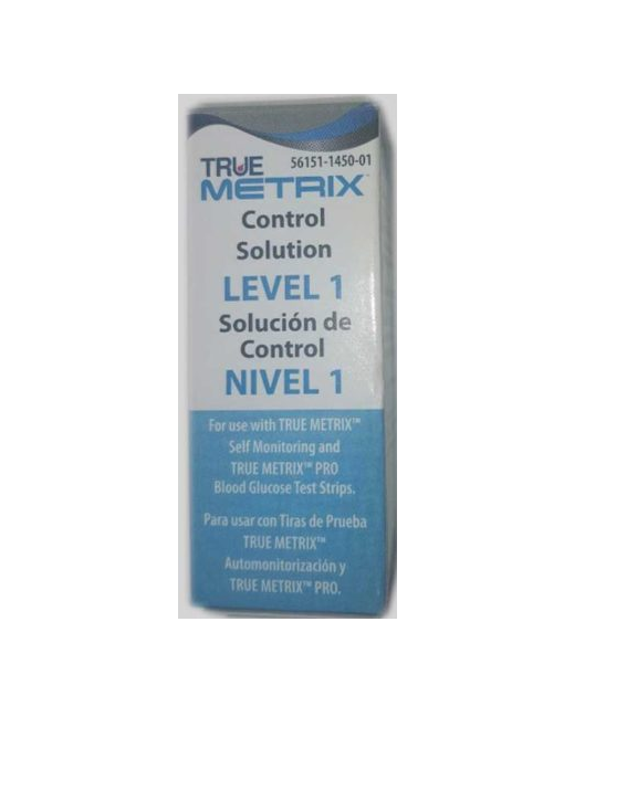 Case of 400-True Metrix Control 3 ml Solution Level 1 Sol 3 ml By Trividia Health -OTC USA 