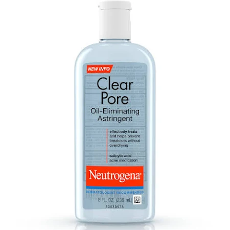 Pack of 12-Neutrogena Clear Pore Oil Eliminating Astringent Liquid 8 oz By J&J Consumer USA 