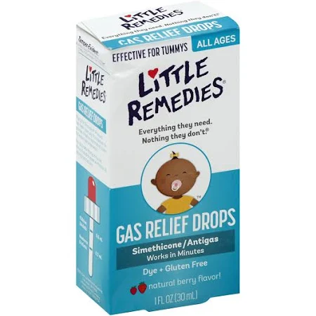 Pack of 12-Little Tummys Gas Drop Berry Liquid 1 oz By Medtech USA 
