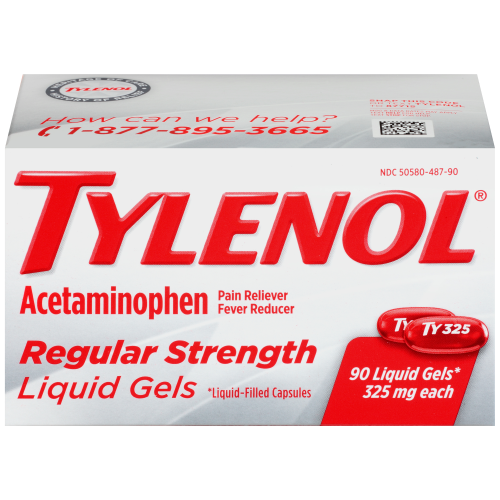 Case of 48-Tylenol Liquid Gels Reg Strength Liqui-Gels 325 mg 90 By J&J Consumer USA 