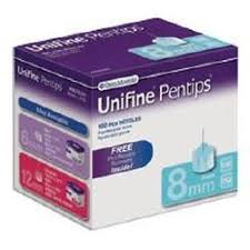 Case of 50-Unifine Pentip Short 8 Mm 31G Needle 100 By Owen Mumford USA 