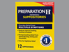 Preparation H Suppository 12 By Glaxo Smith Kline Consumer Hc USA 