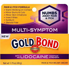 Gold Bond Pain/Itch Lidocaine Cream 1.75 oz By Chattem Drug & Chem Co USA 
