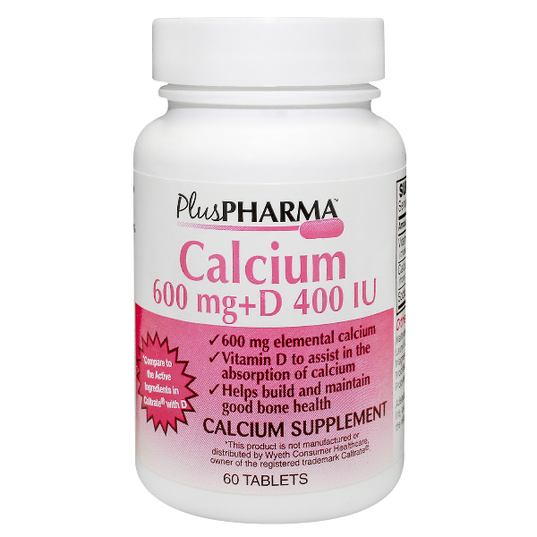 Calcium + D3 600 Mg400 Tab 60 By Plus Pharma Generic Caltrate