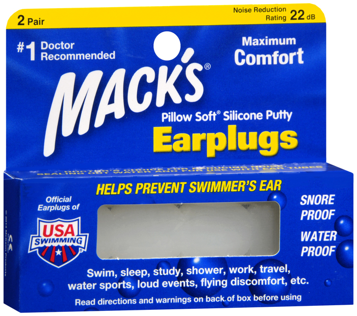 Pack of 12-Macks Ear Plug Pillo Soft Clear White Nrr22 2 By Mckeon Products USA 