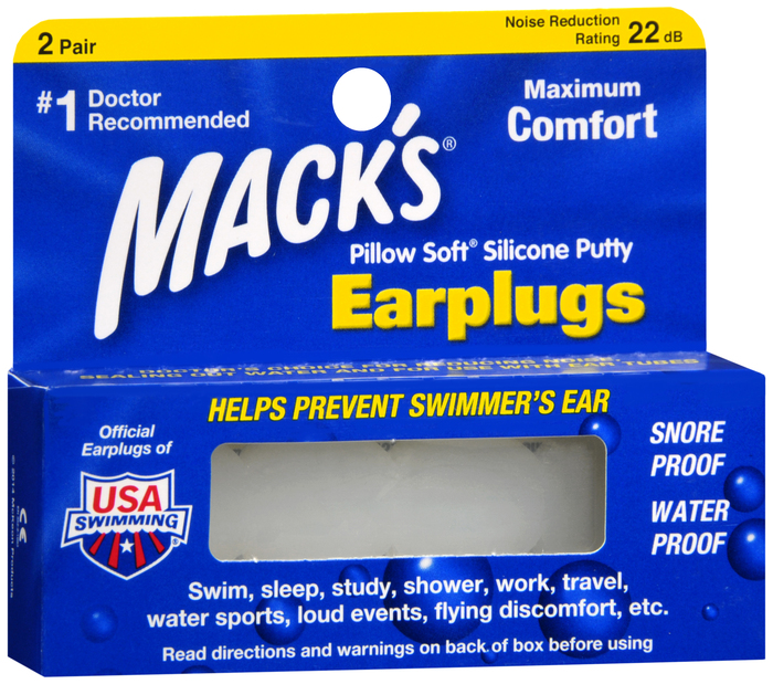 Macks Ear Plug Pillo Soft Clear White Nrr22 2 By Mckeon Products USA 