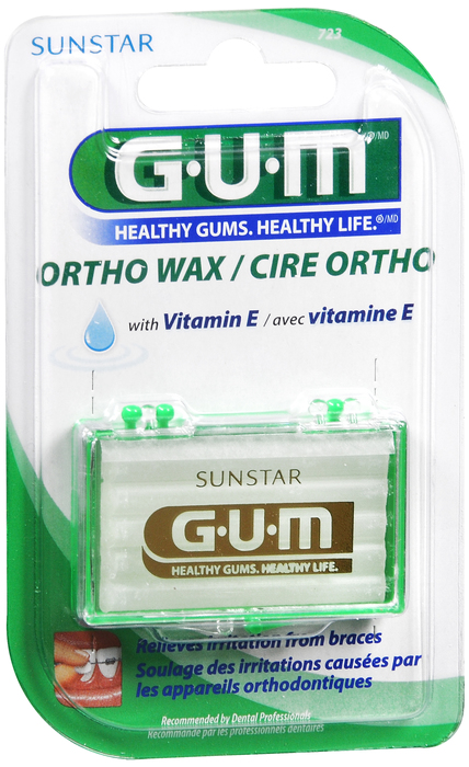 Case of 144-Gum Orthodontic Wax Unflavored Vit E By Sunstar Americas USA 