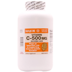 Pack of 12-Major Vitamin C 500 mg Tablet 1000 By Major Pharma USA 
