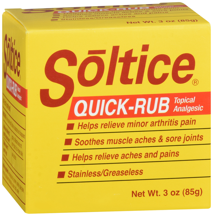 Soltice Quick Rub Cream 3oz Cream 3 oz By Oakhurst Company USA 