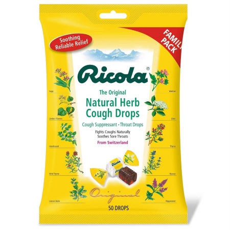 Pack of 12-Ricola Bag Original Herb Lozenge 50 By Ricola USA 