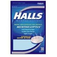 Case of 48-Halls Bag Mentho-Lyptus Lozenge 30 By Mondelez Global USA 